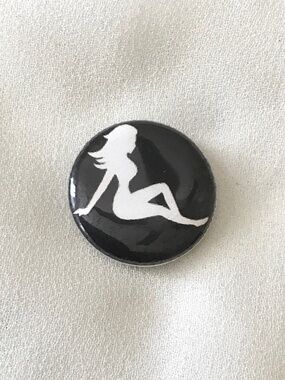 Vintage Mudflap Girl Button Pin